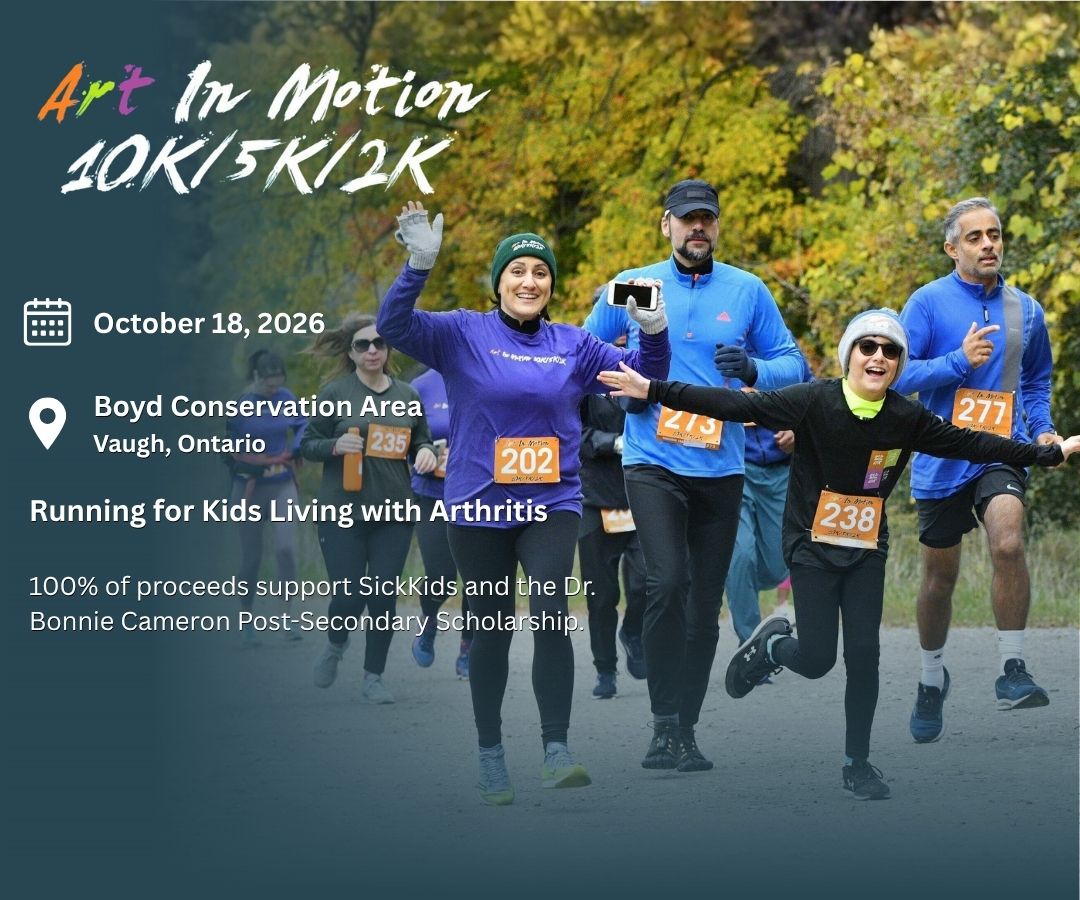Art In Motion 10K, 5K and 2K charity race in Vaughan, Ontario, taking place October 18, 2026.